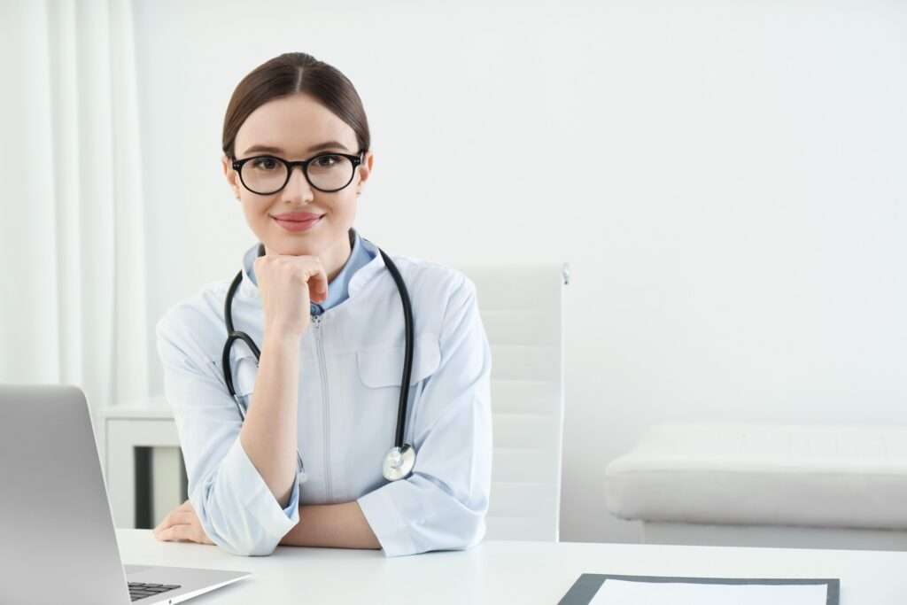 doctor pleased to have Patient Intake Software