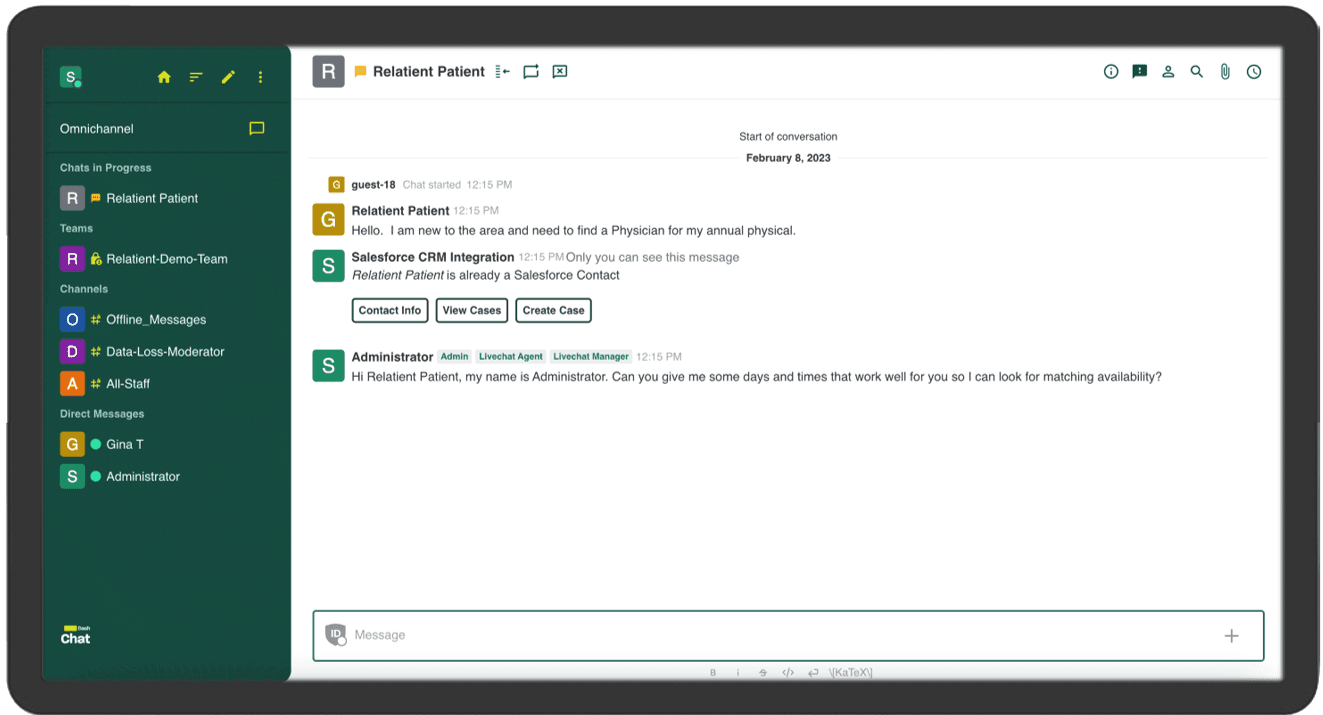 targeted patient messaging on mobile device