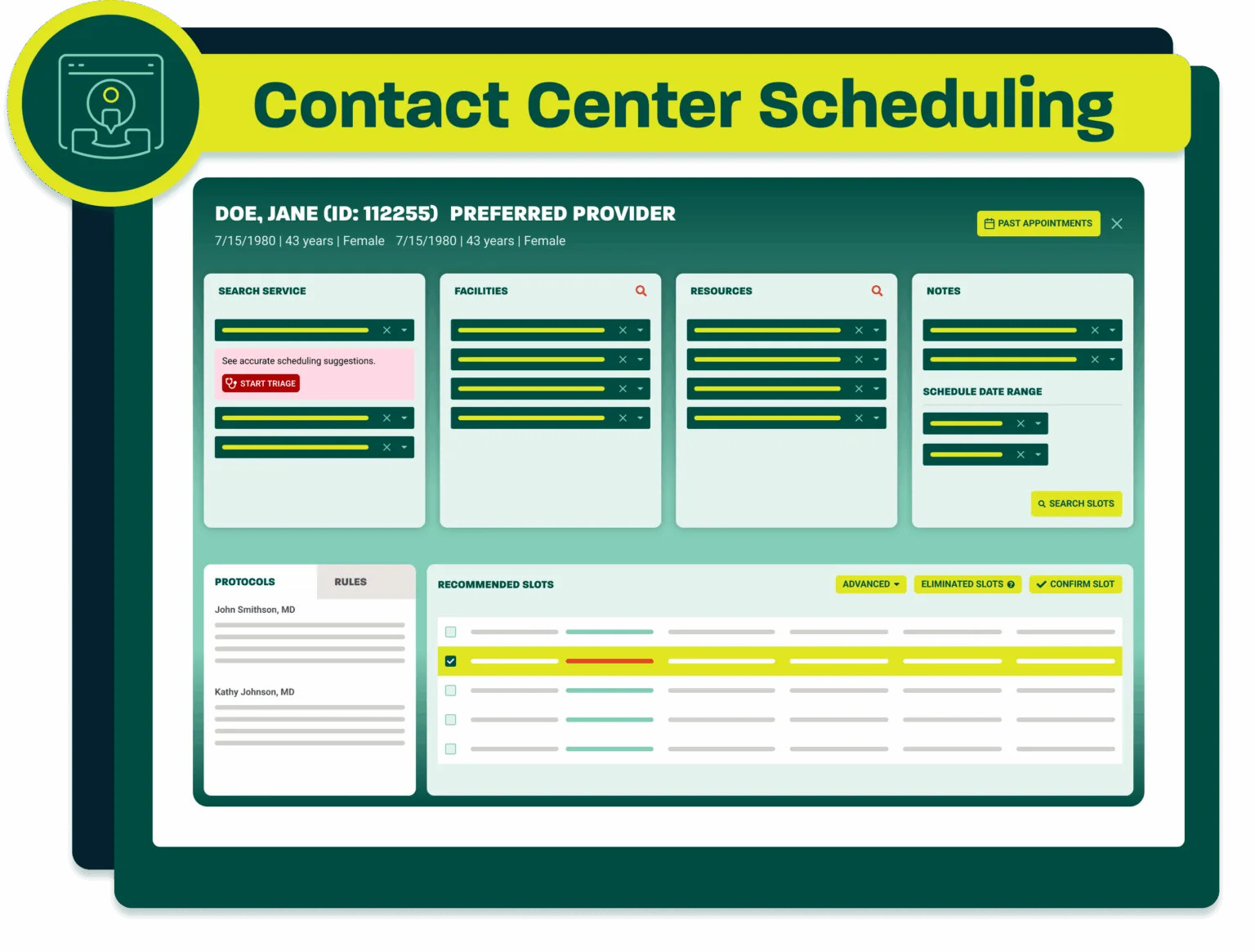 Contact-Center-Scheduling software for healthcare